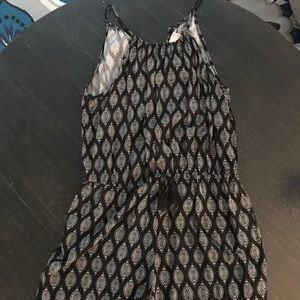 Black and White Print Romper